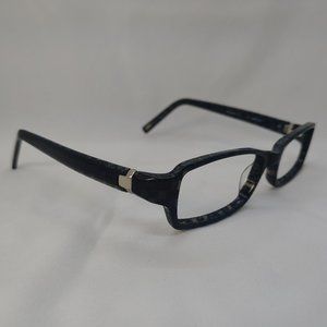 KLiiK Denmark Eyeglass Frames 412 913 Plastic Full Rim Black Silver Gray